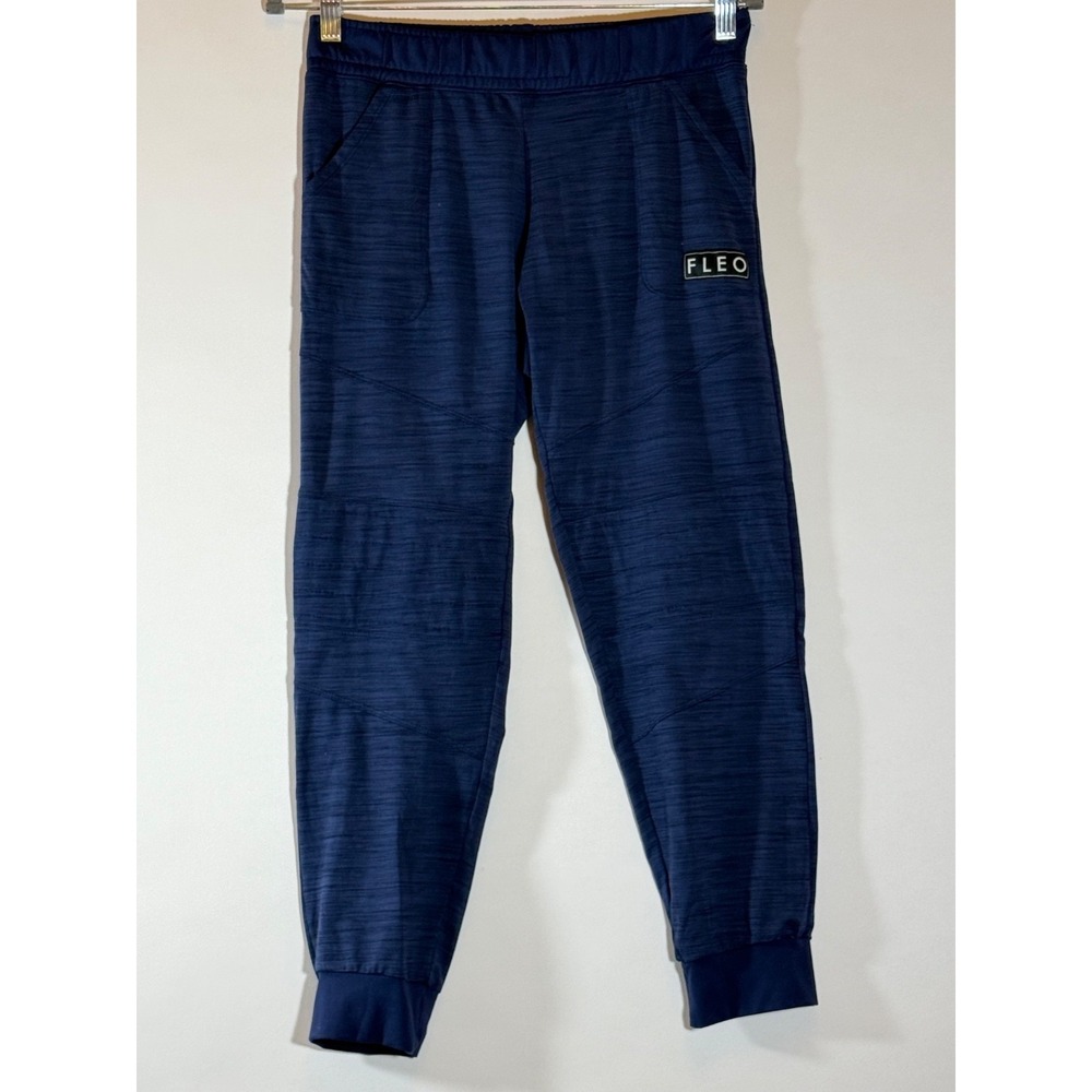 FLEO Harley Joggers Womens M Navy Blue Heathered Stretch Athletic Pants